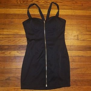 Forever 21 Full Gold Zipper Dress- Medium